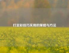 打足彩技巧实用的策略与方法