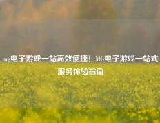 mg电子游戏一站高效便捷！MG电子游戏一站式服务体验指南