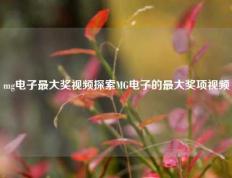 mg电子最大奖视频探索MG电子的最大奖项视频