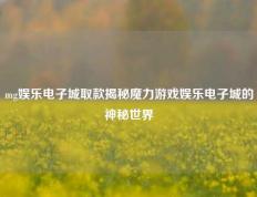 mg娱乐电子城取款揭秘魔力游戏娱乐电子城的神秘世界