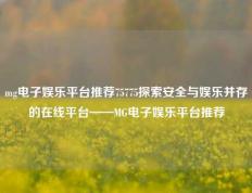 mg电子娱乐平台推荐75775探索安全与娱乐并存的在线平台——MG电子娱乐平台推荐