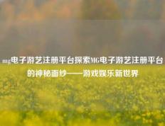 mg电子游艺注册平台探索MG电子游艺注册平台的神秘面纱——游戏娱乐新世界