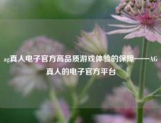 ag真人电子官方高品质游戏体验的保障——AG真人的电子官方平台