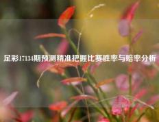 足彩17134期预测精准把握比赛胜率与赔率分析