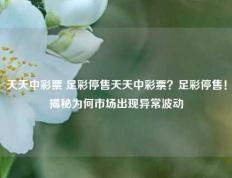 天天中彩票 足彩停售天天中彩票？足彩停售！揭秘为何市场出现异常波动