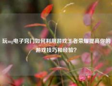 玩mg电子窍门如何利用游戏王者荣耀提高你的游戏技巧和经验？