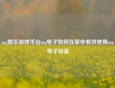 mg娱乐游戏平台mg电子如何在家中有效使用mg电子设备