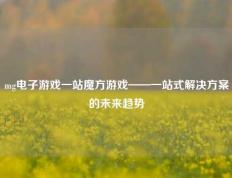 mg电子游戏一站魔方游戏——一站式解决方案的未来趋势