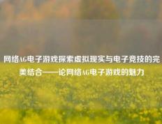 网络AG电子游戏探索虚拟现实与电子竞技的完美结合——论网络AG电子游戏的魅力