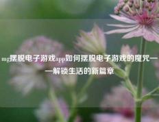 mg摆脱电子游戏app如何摆脱电子游戏的魔咒——解锁生活的新篇章