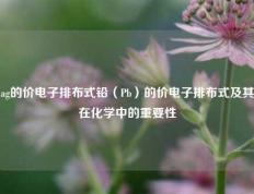 ag的价电子排布式铅（Pb）的价电子排布式及其在化学中的重要性