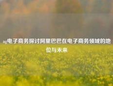 ag电子商务探讨阿里巴巴在电子商务领域的地位与未来
