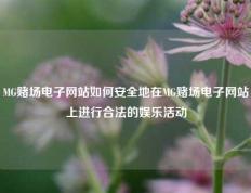 MG赌场电子网站如何安全地在MG赌场电子网站上进行合法的娱乐活动