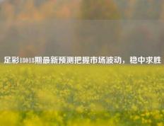足彩18018期最新预测把握市场波动，稳中求胜