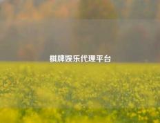 棋牌娱乐代理平台
