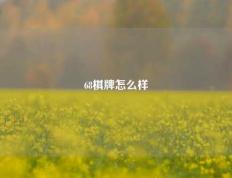 68棋牌怎么样