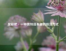 足彩吧·一种独特且有趣的投注方式