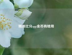 精准比分app金币有啥用