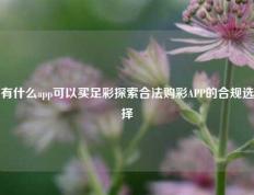 有什么app可以买足彩探索合法购彩APP的合规选择