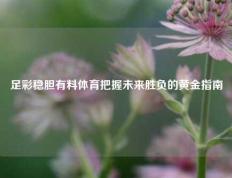 足彩稳胆有料体育把握未来胜负的黄金指南