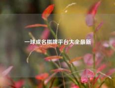 一球成名棋牌平台大全最新