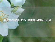 足彩17191把握机会，追求快乐的投注方式
