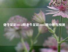 佬牛足彩18153期老牛足彩18153期分析与预测