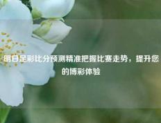 明日足彩比分预测精准把握比赛走势，提升您的博彩体验