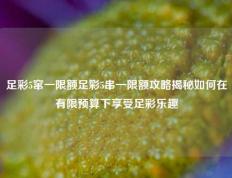 足彩5窜一限额足彩5串一限额攻略揭秘如何在有限预算下享受足彩乐趣