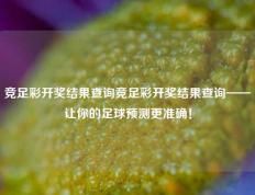 竞足彩开奖结果查询竞足彩开奖结果查询——让你的足球预测更准确！