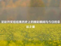 足彩开奖结结果历史上的精彩瞬间与今日的幸运之星
