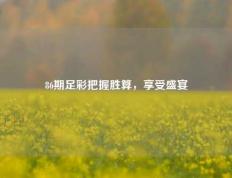 86期足彩把握胜算，享受盛宴
