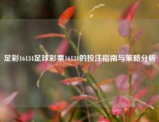 足彩16134足球彩票16134的投注指南与策略分析