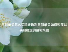 足彩单关怎么买稳定盈利足彩单关如何购买以实现稳定的盈利策略