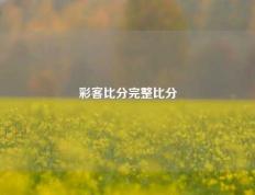 彩客比分完整比分