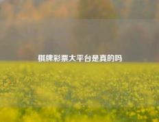棋牌彩票大平台是真的吗