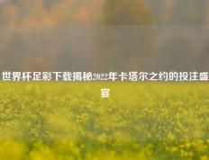 世界杯足彩下载揭秘2022年卡塔尔之约的投注盛宴