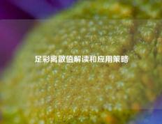 足彩离散值解读和应用策略