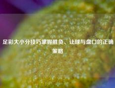 足彩大小分技巧掌握胜负、让球与盘口的正确策略