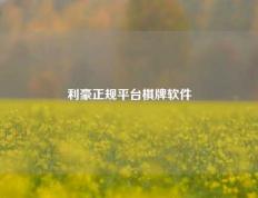 利豪正规平台棋牌软件