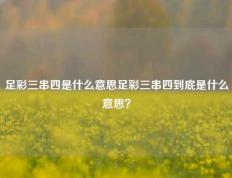 足彩三串四是什么意思足彩三串四到底是什么意思？