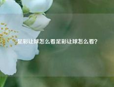 足彩让球怎么看足彩让球怎么看？