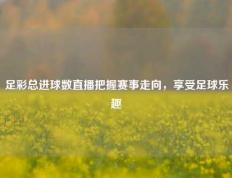 足彩总进球数直播把握赛事走向，享受足球乐趣