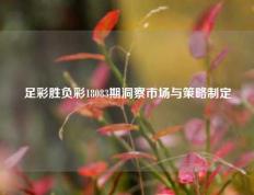 足彩胜负彩18083期洞察市场与策略制定