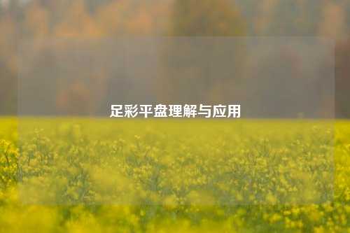 足彩平盘理解与应用