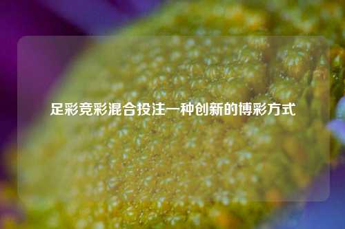 足彩竞彩混合投注一种创新的博彩方式