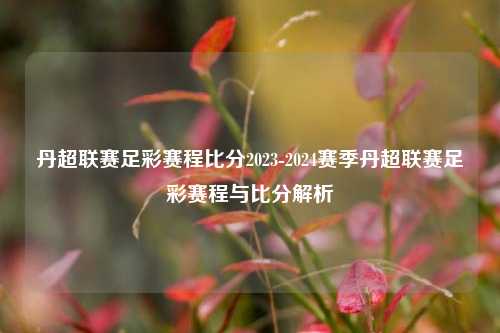 丹超联赛足彩赛程比分2023-2024赛季丹超联赛足彩赛程与比分解析