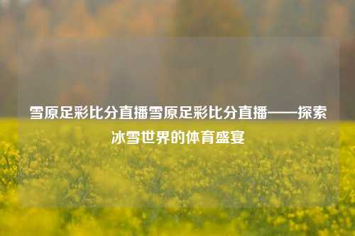 雪原足彩比分直播雪原足彩比分直播——探索冰雪世界的体育盛宴