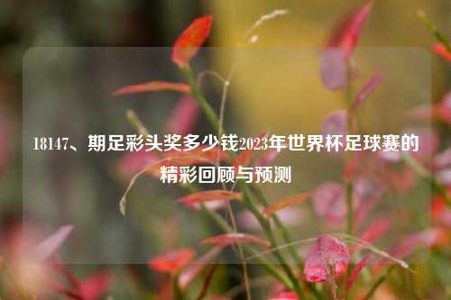 18147、期足彩头奖多少钱2023年世界杯足球赛的精彩回顾与预测