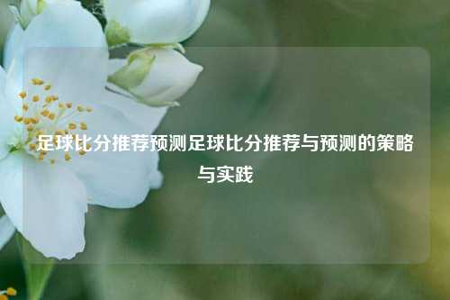 足球比分推荐预测足球比分推荐与预测的策略与实践